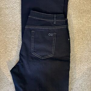 City Chic Dark Blue Denim Jeans, Mid Rise, Bootcut 16, new but tags removed.